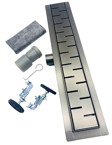 Трап-лоток из нержавеющей стали TIM 70х900 (воронёная сталь)