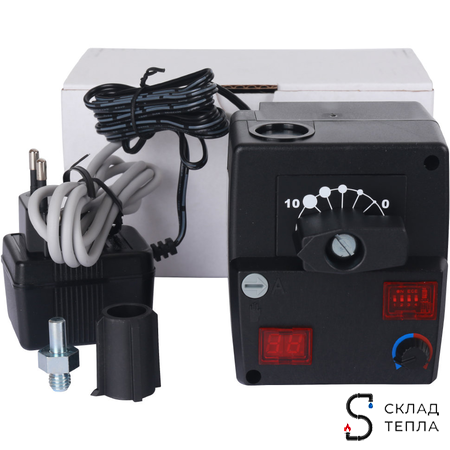 Сервопривод электрический 3-х позиционный Meibes с термостатом 0-95 °С. Вид 4.