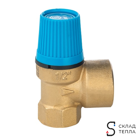 Клапан предохранительный STOUT - 3/4" х 1" (ВР/ВР, Рн 6 бар, для систем водоснабжения). Вид 1.