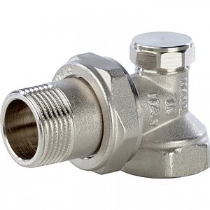 Клапан запорный балансировочный угловой ICMA - 3/4' (ВР/НР, PN10, Tmax 120°С, колпачок хром)