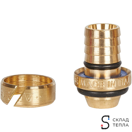 Переход на наружную резьбу угловой STOUT - 16 x 1/2" (винтовой, для металлопластиковых труб). Вид 7.