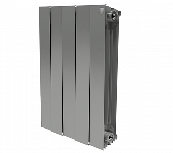 Радиатор биметаллический Royal Thermo PianoForte 500 Silver Satin (Серый) - 5 секций Радиатор биметаллический Royal Thermo PianoForte 500 Silver Satin (Серый) - 5 секций