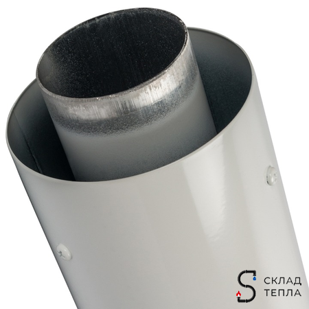 Проход через стену для коаксиального дымохода STOUT D60/100 мм, длина 1000 мм (оголовок антиобмерз.). Вид 4.