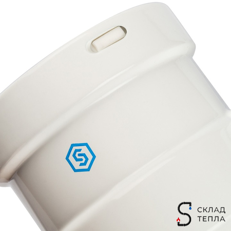 STOUT Элемент дымохода вертикальный D80 п/м с патрубком для отвода конденсата. Вид 6.