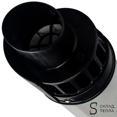 Проход через стену для коаксиального дымохода STOUT D60/100 мм, длина 854 мм (для конденсац. котла). Вид 5.