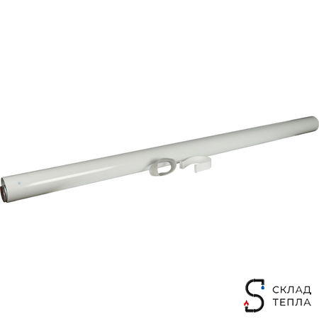 Труба для коаксиального дымохода STOUT D60/100 мм, длина 2000 мм. Вид 1.