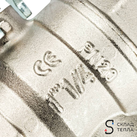 Кран шаровой с фильтром STOUT - 1 1/4" (ВР/ВР, PN30, Tmax 100°С, сетка 500 мкм, ручка-рычаг черная). Вид 7.
