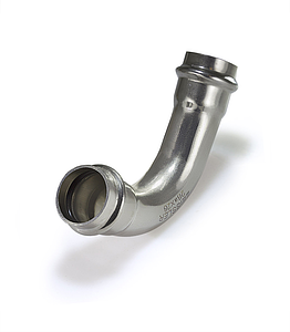 Отвод двухраструбный 45° VALFEX 28 из нержавеющей стали под пресс (2 шт.)