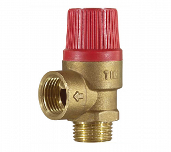 Клапан предохранительный TIM - 1/2" х 1/2" (НР/ВР, Рн 3 бар, для систем отопления) Клапан предохранительный TIM - 1/2' х 1/2' (НР/ВР, Рн 3 бар, для систем отопления)