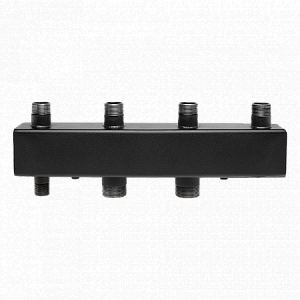 Коллектор котельной разводки Rommer - 1' на 2 контура 1'1/4 (до 80 кВт, черная сталь)