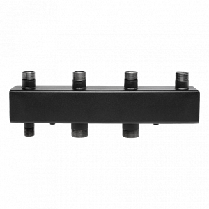 Коллектор котельной разводки Rommer - 1' на 2 контура 1'1/4 (до 80 кВт, черная сталь)