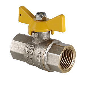 Кран шаровой VALTEC VALGAS 1/2" (ВР/ВР, ручка бабочка) Кран шаровой VALTEC VALGAS 1/2' (ВР/ВР, ручка бабочка)