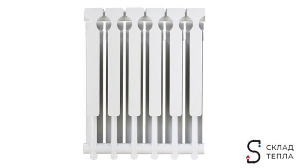 Радиатор алюминиевый ROMMER Optima 500 - 6 секций. Вид 2.