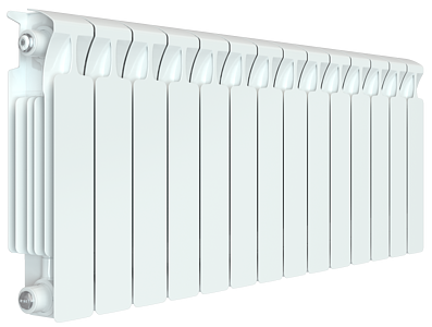 Радиатор биметаллический Rifar Monolit 350 - 14 секций (подключение боковое 3/4')