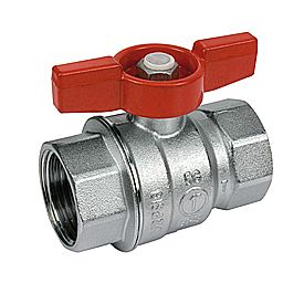 Кран шаровой полнопроходной Giacomini R851 - 3/4' (ВР/ВР, PN35, Tmax 185°С, ручка-бабочка красная)