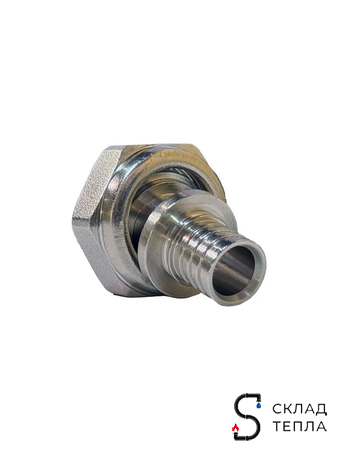 Переход на евроконус никелированный TIM - 16 (2.2) x 3/4" (для труб из сшитого полиэтилена, 8 шт). Вид 5.