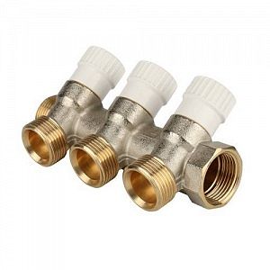 Коллектор регулирующий STOUT- 3/4' (НР/ВР) на 3 контура 3/4' (EK)