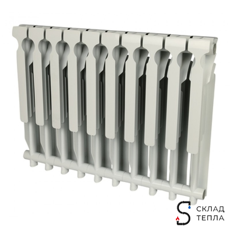 Радиатор алюминиевый ROMMER Plus 500 - 10 секций. Вид 3.