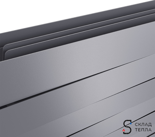 Радиатор биметаллический Royal Thermo PianoForte 500 Silver Satin (Серый) - 9 секций. Вид 3.