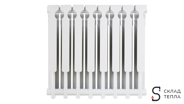 Радиатор алюминиевый ROMMER Optima 500 - 8 секций. Вид 2.