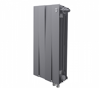 Радиатор биметаллический Royal Thermo PianoForte 500 Silver Satin (Н) (Серый) - 4 секций Радиатор биметаллический Royal Thermo PianoForte 500 Silver Satin (Н) (Серый) - 4 секций