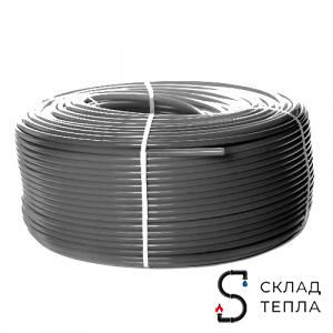 Труба из сшитого полиэтилена STOUT - 16x2,2 (PE-Xa/EVOH, PN10, Tmax 95°C,  бухта 240 м, цвет серый). Вид 1.