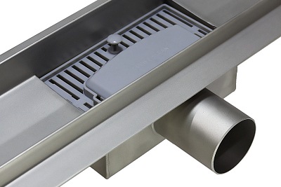 Трап-лоток из нержавеющей стали TIM 70х650 (решетка с круглой ячейкой)