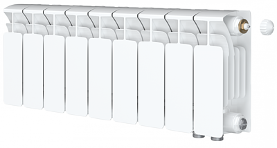 Радиатор биметаллический Rifar Base Ventil 200 - 9 секций (подключение нижнее справа)