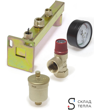 Группа безопасности котла с креплением TIM - 3/4" (до 50 кВт, 3 бар). Вид 7.