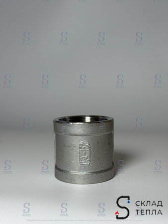 Муфта резьбовая Benarmo - 2" (нержавеющая сталь). Вид 4.