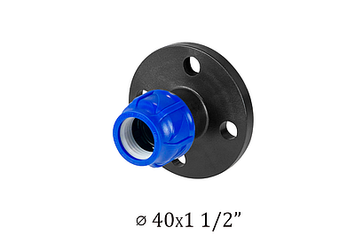 Переход на фланец Valfex - 40х1 1/2' - 1шт (140мм, винтовой, для труб ПНД)