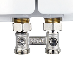 Узел нижнего подключения прямой STOUT - 3/4' (для двухтрубной системы)