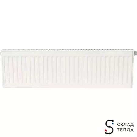 Радиатор стальной KERMI FTV 11 - высота 300 мм, длина 1100 мм с нижним подключениемм. Вид 12.