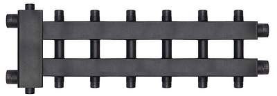 Коллектор котельной разводки ROMMER 3+3+1 (дублер компакт) с гидроразделителем 1'1/2 