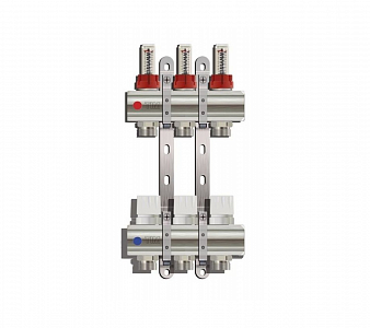 Коллекторные группы с расходомером (УПРОЩЕННЫЙ), 3 выхода