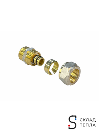 Переход на наружную резьбу VALFEX - 16 x 1/2" (винтовой, для металлопластиковых труб) 1шт. Вид 5.