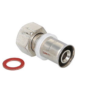 Переход на накидную гайку Valtec - 20 x 3/4" (прессовой, для металлопластиковых труб, 2шт) Переход на накидную гайку Valtec - 20 x 3/4' (прессовой, для металлопластиковых труб, 2шт)