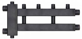 Коллектор котельной разводки ROMMER 2+1 (дублер рядный) с гидроразделителем 1"1/2  Коллектор котельной разводки ROMMER 2+1 (дублер рядный) с гидроразделителем 1'1/2