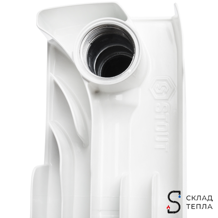 Радиатор биметаллический STOUT Space 350 - 10 секций. Вид 11.