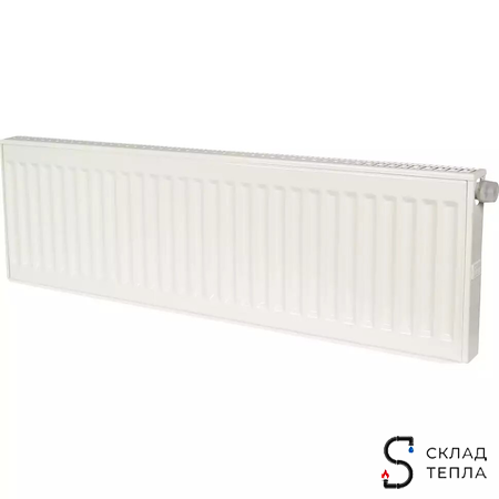 Радиатор стальной KERMI FTV 11 - высота 300 мм, длина 3000 мм с нижним подключением. Вид 1.