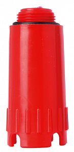 Заглушка с наружной резьбой 1/2' (цвет красный)