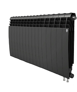 Радиатор биметаллический Royal Thermo BiLiner 500 V Noir Sable (Н) (Чёрный) - 16 секций