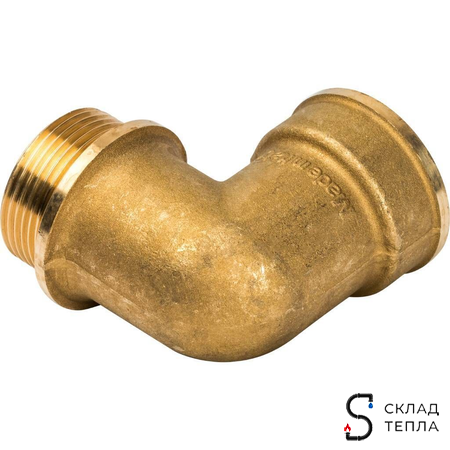 Отвод 90° с упором латунный резьбовой STOUT (НР/ВР) - 1 1/4". Вид 4.