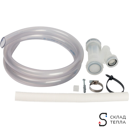 Сифон для отвода конденсата в канализацию для коаксиального дымохода STOUT D60/100 мм (комплект). Вид 1.