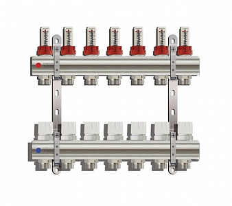 Коллекторные группы с расходомером (УПРОЩЕННЫЙ), 7 выходов