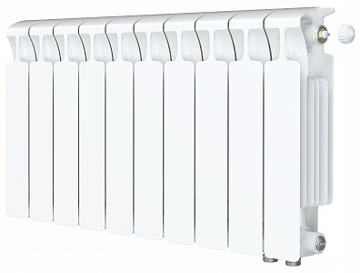 Радиатор биметаллический Rifar Monolit Ventil 350 - 11 секций (подключение нижнее справа) Радиатор биметаллический Rifar Monolit Ventil 350 - 11 секций (подключение нижнее справа)