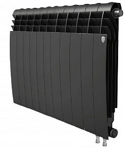 Радиатор биметаллический Royal Thermo BiLiner 500 V Noir Sable (Н) (Чёрный) - 11 секций Радиатор биметаллический Royal Thermo BiLiner 500 V Noir Sable (Н) (Чёрный) - 11 секций