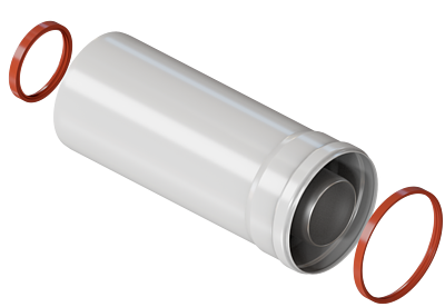 Труба для коаксиального дымохода Rommer 60/100 L 250