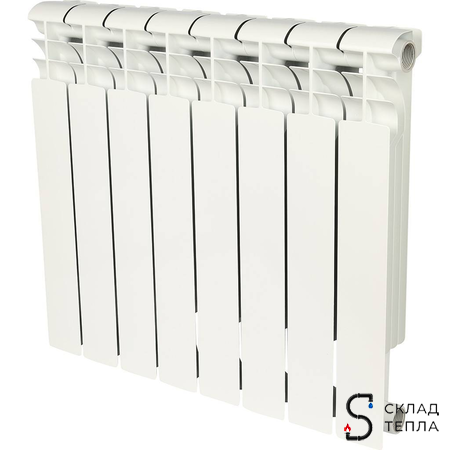 Радиатор алюминиевый ROMMER Profi 500 - 8 секций. Вид 1.