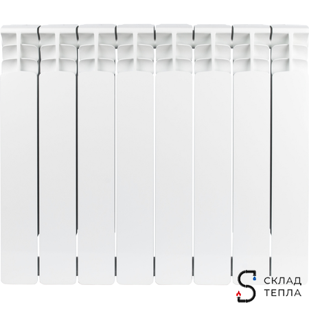 Радиатор биметаллический STOUT Space 500 - 8 секций. Вид 7.